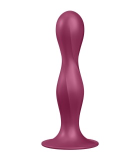 SATISFYER DOUBLE BALL R DILDO SILICONA GRANATE