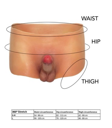 HIDDEN DESIRE ALTER EGO BOXER CON PENE 18 CM NATURAL TALLA L