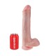 KING COCK REALISTIC DILDO WITH TESTICLES AND SUCTION CUP 38 CM FLESH