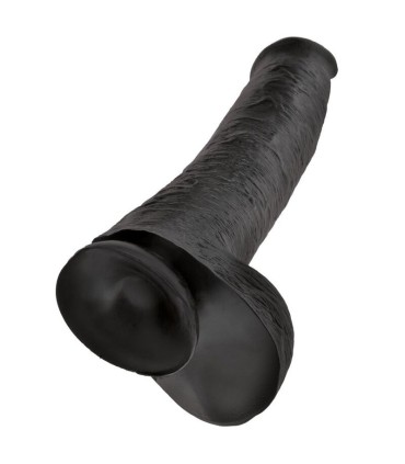 KING COCK REALISTIC DILDO WITH TESTICLES 38 CM BLACK