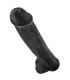 KING COCK REALISTIC DILDO WITH TESTICLES 38 CM BLACK