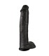 KING COCK REALISTIC DILDO WITH TESTICLES 38 CM BLACK