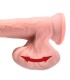 KING COCK PLUS TRIPLE DENSITY REALISTIC DILDO WITH SWINGING TESTICLES 23 CM FLESH