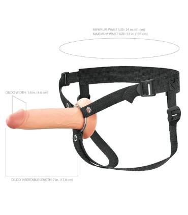FANTASY X TENSIONS ELITE 178 CM HOLLOW SILICONE STRAP ON