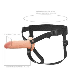 FANTASY X TENSIONS ELITE 152 CM HOLLOW SILICONE STRAP ON
