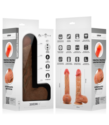 MR INTENSE LOGAN VIBRATOR DILDO SILICONE WITH HEAT EFFECT AND REMOTE CONTROL 20 CM O 41 CM