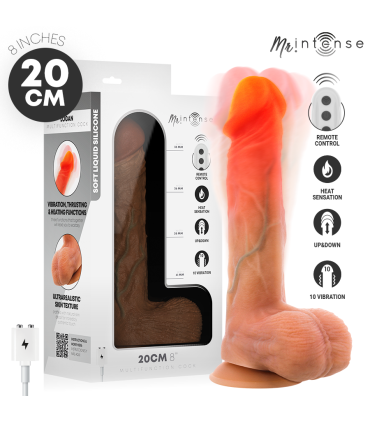 MR INTENSE LOGAN VIBRATOR DILDO SILICONE WITH HEAT EFFECT AND REMOTE CONTROL 20 CM O 41 CM