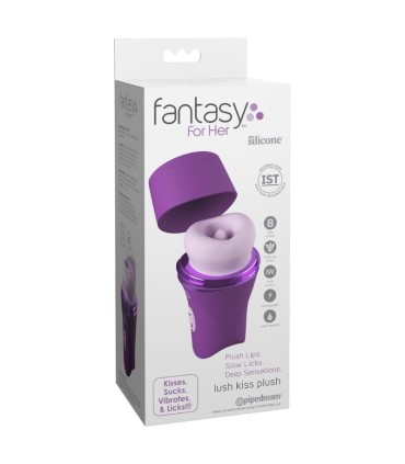 FANTASY FOR HER LUSH KISS PLUSH PURPLE SUCTION LICKING CLITORAL STIMULATOR