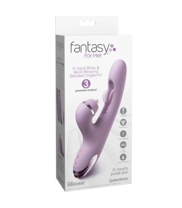 FANTASY FOR HER G TOUCH PULSE PRO PURPLE G SPOT CLITORAL RABBIT VIBRATOR
