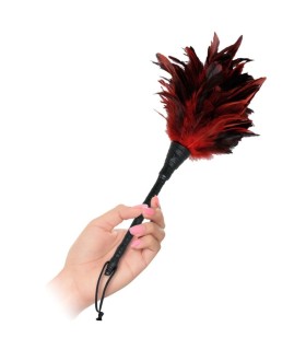 FETISH FANTASY SERIES BLACK RED FRISKY FEATHER TICKLER