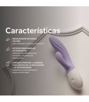LELO INA TWIST DOUBLE VIBRATOR RABBIT FOR G SPOT AND CLITORIS LAVENDER