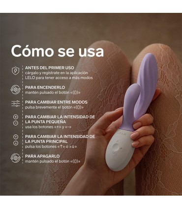 LELO INA TWIST DOUBLE VIBRATOR RABBIT FOR G SPOT AND CLITORIS LAVENDER