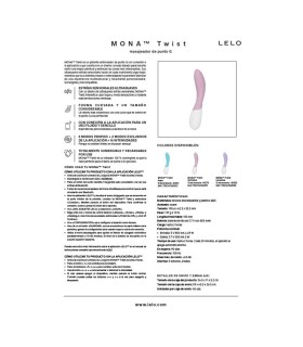LELO MONA TWIST RECHARGEABLE APP CONTROLLED G SPOT VIBRATOR LAVENDER