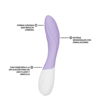 LELO MONA TWIST RECHARGEABLE APP CONTROLLED G SPOT VIBRATOR LAVENDER
