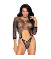 LEG AVENUE - BODY TANGA DE MANGA LARGA TALLA UNICA BLANCO