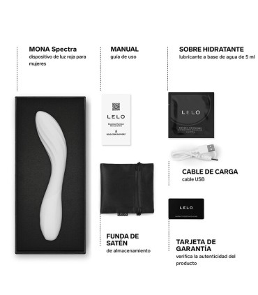 LELO MONA SPECTRA RED LIGHT INTIMATE MASSAGER RECHARGEABLE APP CONTROLLED