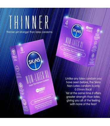 SKINS LATEX FREE CONDOMS XL PACK OF 4