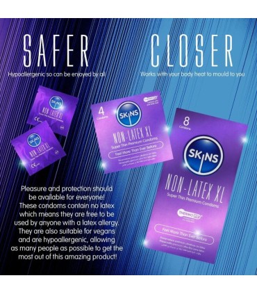 SKINS LATEX FREE CONDOMS XL PACK OF 4