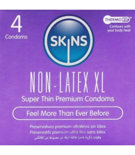 SKINS LATEX FREE CONDOMS XL PACK OF 4