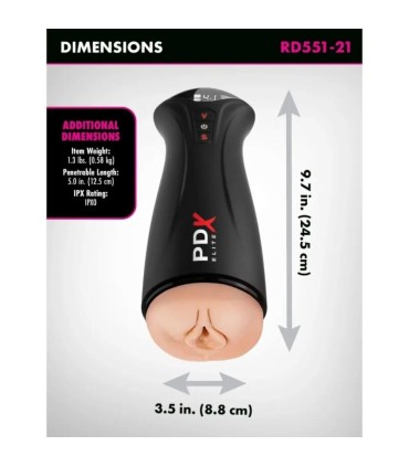 PDX ELITE FAP GASM INTERMITTENT SUCTION VIBRATION MASTURBATOR