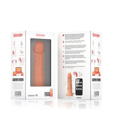 ONINDER LARGE BOGOTA DILDO VIBRADOR 9 VELOCIDADES NATURAL 22 CM O 45 CM APP GRATUITA