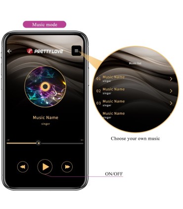 PRETTY LOVE LEVIATHAN VIBRADOR CONTROLADO POR APP MORADO