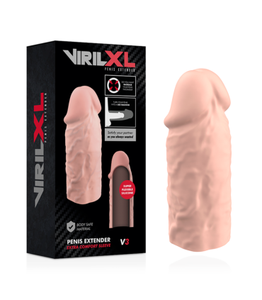 VIRILXL EXTENSION DE PENE LIQUID SILICONE V3 NATURAL