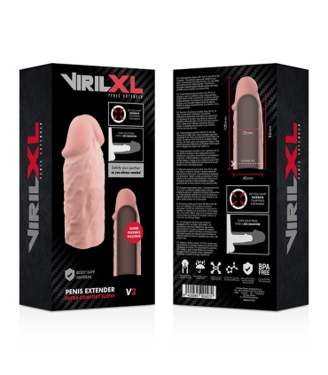 VIRILXL EXTENSION DE PENE LIQUID SILICONE V3 NATURAL
