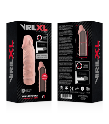 VIRILXL EXTENSION DE PENE LIQUID SILICONE V5 NATURAL
