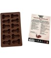 DIABLO PICANTE - CHOCOLATE MOLD WITH 12 SILICONE PENISES FOR HANGING RED