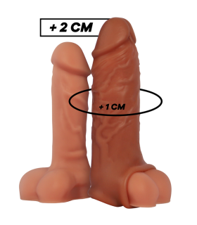 VIRILXL EXTENSION DE PENE LIQUID SILICONE V9 MARRON