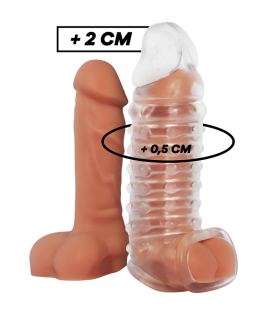 VIRILXL EXTENSION Y FUNDA DE PENE V11 TRANSPARENTE