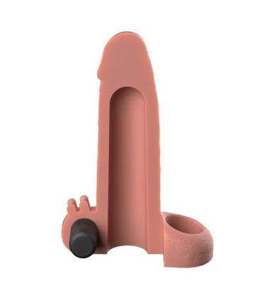 FANTASY X TENSIONS VIBRATING REAL FEEL 5CM PENIS EXTENSION SLEEVE BEIGE