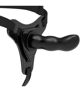 FETISH SUBMISSIVE HARNESS SILICONA NEGRO G SPOT 16 CM