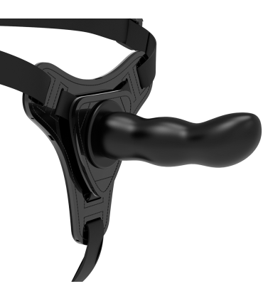 FETISH SUBMISSIVE HARNESS SILICONA NEGRO G SPOT 16 CM