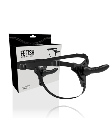 FETISH SUBMISSIVE HARNESS SILICONA NEGRO REALISTIC 16 CM