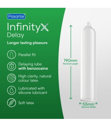 PASANTE DELAY INFINITY CONDOMS BOX 144 UNITS