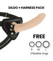 DELTA CLUB - TOYS ARNÉS + DILDO NATURAL SILICONA MEDICA 17 CM -O- 3 CM