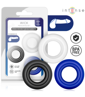 INTENSE WICK SET OF 3 PENIS RINGS VARIOUS COLORS