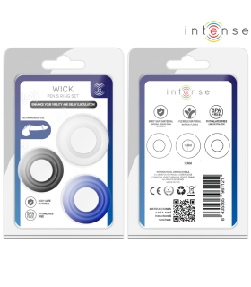 INTENSE WICK SET OF 3 PENIS RINGS VARIOUS COLORS