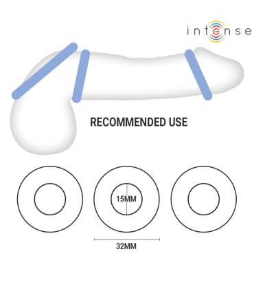 INTENSE WICK SET OF 3 PENIS RINGS VARIOUS COLORS
