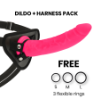 DELTA CLUB - TOYS ARNES + DILDO ROSA SILICONA MEDICA 23 CM -O- 4.5 CM