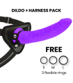 DELTA CLUB - TOYS ARNES + DILDO LILA SILICONA MEDICA 23 CM -O- 4.5 CM