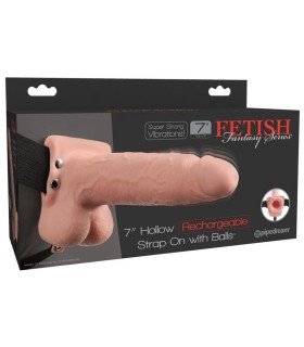 FETISH FANTASY SERIES REALISTIC VIBRATING HOLLOW STRAP ON WITH BALLS 178 CM
