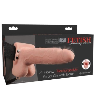 FETISH FANTASY SERIES REALISTIC VIBRATING HOLLOW STRAP ON WITH BALLS 178 CM