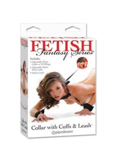 FETISH FANTASY SERIES COLLAR WITH CUFFS LEASH