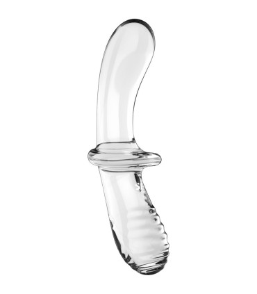 SATISFYER DOUBLE CRYSTAL DILDO TRANSPARENTE