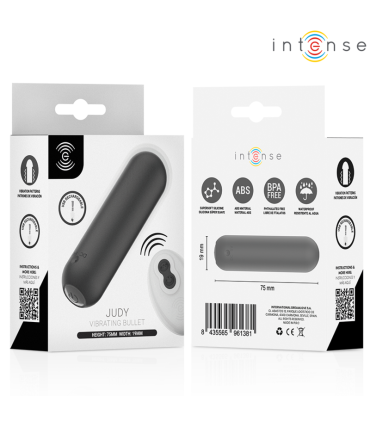 INTENSE JUDY RECHARGEABLE VIBRATING BULLET WITH REMOTE CONTROL BLACK