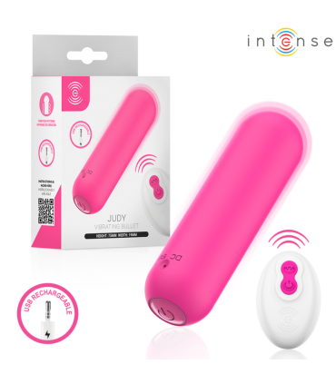INTENSE JUDY RECHARGEABLE VIBRATING BULLET WITH REMOTE CONTROL PINK