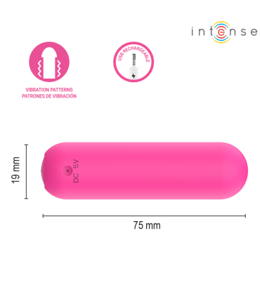 INTENSE JUDY RECHARGEABLE VIBRATING BULLET WITH REMOTE CONTROL PINK